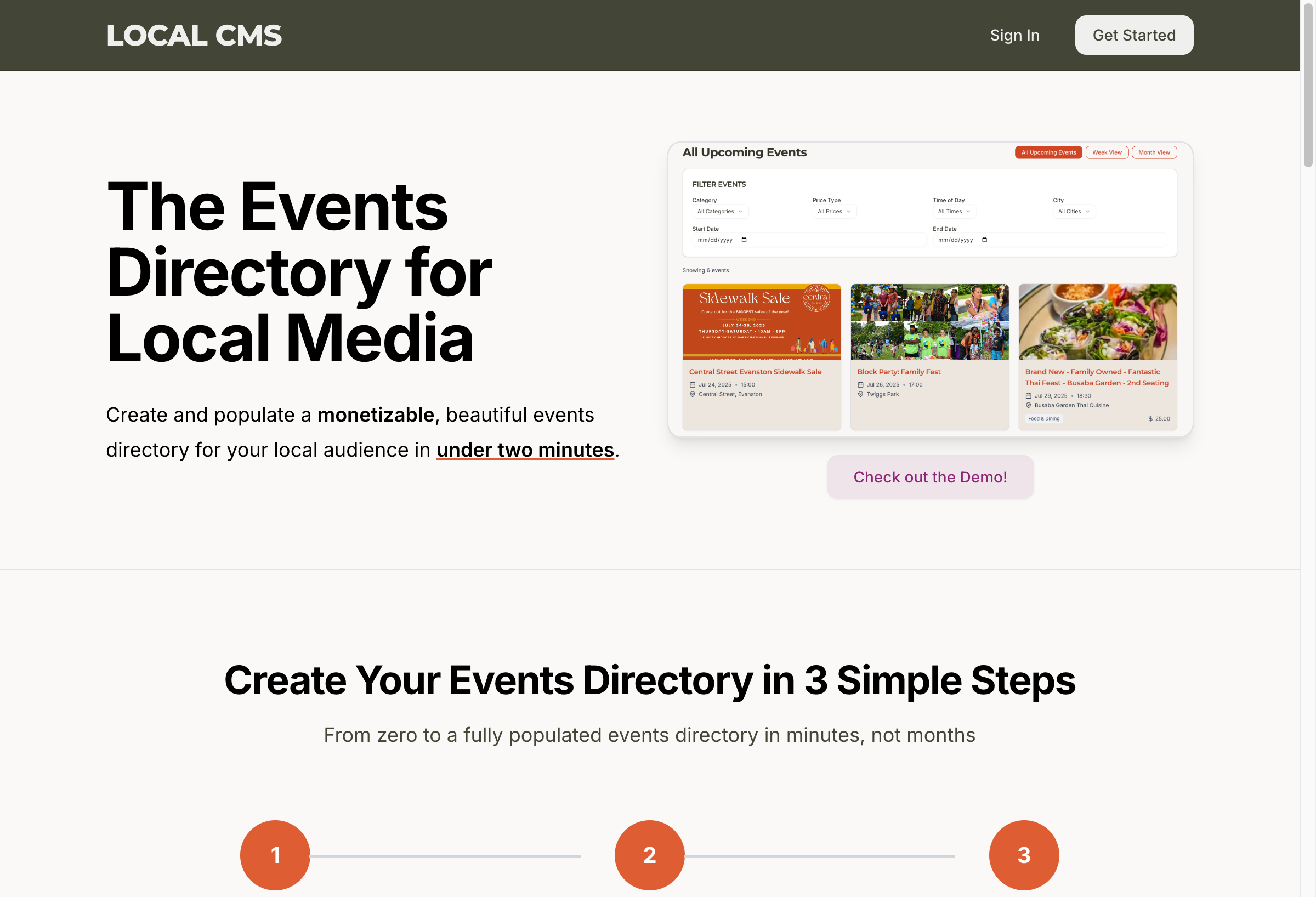 Local CMS screenshot